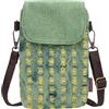 WITERY - Graziosa borsa a tracolla da donna, con 4 tasche, in tela, con tracolla regolabile, Donna, WTR1140-05, Verde, S