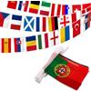 Anley European Cup Championship String Flag, European Cup Soccer String Banner Stendardo, Decorazione di apertura, Bar sportivo, Eventi per feste - 25 piedi 24 bandiere