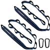 XCRPRT Kit di fissaggio per amaca, 300 kg, set di ganci per albero, amaca per altalena, corda per amaca con 2 moschettoni per campeggio, attività all'aperto, escursioni, 2 pezzi, blu