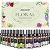 AESHORY Oli Essenziali per Diffusori Floreali 14 x 5ML, Set di Olio Essenziale Naturali per Profumate Candele Fai Da Te, Aromaterapia, Umidificatore, SPA - Rosa, Lavanda, Camomilla, Fresia, Tè Bianco