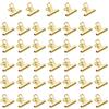 HIQU and HIST 40 piccoli graffette a bulldog, 22 mm, clip multifunzione per graffette, mini clip in metallo, per borse, foto, disegni, artigianato, ufficio, cucina (oro, 22 mm)