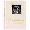 Lanpn Diario della Gravidanza Mamma 105 Pagine, Libri Ricordi Gravidanza Organizzare il Parto, Libro Album Gravidanza per Ecografie Fotografie, Regalo Future Mamma Donne Incinte, Inglese, Beige