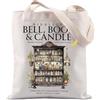 FUNYSO Bell Book Candela TV Show Ispirato Regalo Amante Strega Farmacia Stregoneria Casa Grigio Fan Regali Tote Bag, Bell Book Regno Unito, 0