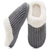 Mabove Pantofole da casa in memory foam, da donna, calde, comode e accoglienti, antiscivolo, per interni ed esterni, Grigio, 40/41 EU
