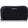 Piquadro PD3229B2/N Blue Square Portafoglio, Nero, 18 cm