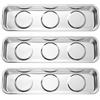 kebitedamai 3 Pz Vassoio Magnetico in Acciaio Inossidabile, Vassoi Magnetici in Acciaio Inox, Vaschetta Magnetico per Dadi e Bulloni Utensili in Metallo Strumento (22,6 x 6,5 cm)