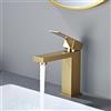 Detbom Rubinetto Bagno Lavabo Oro Acciaio Inox, DETBOM Miscelatore Monocomando Fredda e Calda Regolabile con Aeratore Rimovibile, Altezza Bocca 119 mm