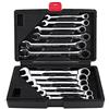 GOTOTOP 12 Pezzi Set di Chiavi a Cricchetto, Chiave Combinate a Cricchetto Strumenti Manuali con custodia trasporto Nera, 8-19mm