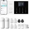 PGST 4G GSM WIFI Allarme casa Senza fili, Antifurto casa, Sistema di Allarme Senza fili con APP, Kit 12 Pezzi: Hub, Sensori Finestra, Telecomando per Garage, Ufficio