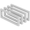 Mordx Set di 4 Staffe da Parete 40 x 15 cm, Console a Parete, Staffa per Lavabo di Design, per Il Lavabo Supporto per Mensola Porta Asciugamani，Staffa di Controllo a Parete Quadrata, Bianco