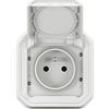 LEGRAND | Presa Di Corrente Plexo Standard Franco-Belga, Impermeabile IP55 Resistente All'acqua E Alla Polvere, Resistenza agli Urti IK08, Fornito Completo Per Montaggio A Incasso Bianco
