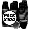 Original Cup Confezione da 100 bicchieri riutilizzabili Original Black Shots | American Shots 4cl Beer Pong | Shooters di qualità premium | Bicchieri plastica riutilizzabili | Lavabili lavastoviglie | OriginalCup®
