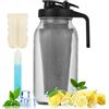 Solvant Bottiglie Vetro 2 Litri con Coperchio e Beccuccio, Caraffa Vetro, Bottiglie Vetro Per Acqua, Caraffa per Tè Freddo, Caraffa per Succhi, Per Bevande Fatte in Casa/Tè Freddo/Latte/Caffè/Vino