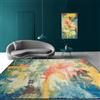 REDTAPISE Tappeti Salotto Camera da Letto 120 x 180 cm, Astratta Colorata Design Moderno Blu Teal Verde Rosso Arancione Giallo Senape, Antiscivolo Lavabile Tappeto Decorazioni Casa Moderna,