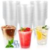KUOFANY 50 bicchieri resistenti e riutilizzabili in plastica trasparente (400 ml), perfetti per compleanni, matrimoni, Natale e feste, ideali per cocktail, dessert e bevande fredde