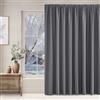 NICETOWN Tenda termica 300 cm di larghezza, extra large, colore grigio, tenda oscurante per binario, set da 1, 240 x 300 cm (A x L), tenda termica opaca per soggiorno
