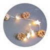 Ghirlanda Natalizia Luminosa Con 50 LED Bianchi Caldi, Lunga 2,7 M, Con Bacche E Pigne, Timer 6/18h, Per Interni/esterni