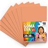OFITURIA Fogli di Gomma Eva Colorata per Lavoretti Creativi, Fai-da-te, Progetti Scolastici, Scrapbooking, Decorazioni Artistiche e Biglietti 20x30cm (Pesca, 10 pz)