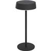 Eglo Lampada solare da tavolo a LED per esterni, a batteria, senza fili, touch, dimmerabile, in metallo nero, colore luce: bianco caldo/bianco neutro/bianco freddo, IP54