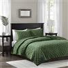 Madison Park Coperta leggera per tutte le stagioni, biancheria da letto accogliente, federe abbinate, velluto, verde, matrimoniale/queen (228,6 x 228,6 cm)