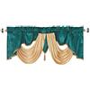 GOHD GOLDEN OCEAN HOME DECOR GOHD Valarie Fancy - Mantovana per finestra, 54 x 18 cm, tessuto taffettà con morbido raso a festone. Aggiungi un tocco di lusso reale alla tua casa (verde acqua)
