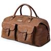 DRAKENSBERG Borsa grande da viaggio 'Ray' - da weekend e sportiva, con tasche cargo, design safari vintage, da uomo, realizzata a mano in modo sostenibile, in pelle, 60L, marrone avana, DR00304