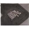 Game of Thrones GoT Casa Stark Throne Lupo Direwolf Argento Emblema Portafoglio Bi-Fold ID & Porta Tessere, Grigio