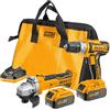 Ingco Ckli2009 Set Completo Di Trapano Avvitatore A Batteria E Smerigliatrice Angolare 20 V Con 2 Batterie 4 Ah Caricabatterie E Borsa