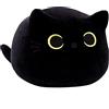 OUKEYI Peluche a forma di gatto nero, cuscino Kawaii per gatti grassi, cuscino per gatti neri, decorazione per la casa per bambini, regalo per ragazzi, ragazze, San Valentino, Natale (50 cm)