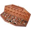 Ajuny Set da Gioco da Tavolo Mancala in legno - Tavola Pieghevole con Pietre Multicolore, Ideale per Serate in Famiglia, Classico Portatile e Divertente per Adulti e Bambini