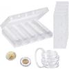 Lunaanda Capsule Portamonete, Scatola per Raccolta Monete, Custodie Per Monete, Contenitori Monete da Collezione, Coin Collection Box, con 100 Capsule di Monete, 17 mm/ 20 mm/ 25 mm/ 27 mm/ 30 mm