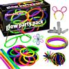 The Glowhouse Braccialetti Luminosi Starlight di qualità premium 100 Luminose Fluorescenti Colori Misti - Set da 228 pezzi con connettori, per Halloween, Feste e Carnevale per Bambini e Adulti