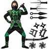 Spooktacular Creations Set di costumi Deluxe da Ninja Verde con accessori in schiuma Ninja, giocattoli per bambini, outfit Kung Fu, idee per Halloween (grande (10-12 anni))