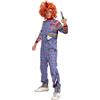 Spooktacular Creations Costume di Halloween da Chucky per bambino, tuta e parrucca del costume da Chucky per bambini Piccolo (5-7 anni)