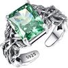TANGPOET Anello albero della vita in argento 925 da donna, anello Yggdrasil Famill, gioielli da donna, Argento sterling