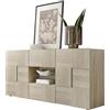 Web Convenienza Madia con Ante e Cassetti Made in Italy - Credenza Contenitore Collezione Dama per Soggiorno Cucina Ingresso Sala da Pranzo Mobile Design Rovere Samoa,Credenza 2 Ante 2 cassetti