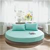 Chickwing Lenzuolo sotto Rotondo Coprimaterasso, Chickw11 100% Cotone Elastic Materiale per Lenzuolo profondità 25cm, Letto Singolo Adulto Bambino Doppio, Tinta Unita + Non Include Federe (Turchese,180cm)