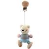 HESS SINCE 1990 Hess Holzspielzeug 12815 - Ciondolo in legno, serie Orsetto nature, per bambini dai 3 mesi in su, realizzato a mano, con clip di sicurezza, dimensioni circa 7 x 4 x 19 cm, per passeggino e ovetto