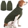 IECOii Maglione XL per cani maschi e femmine, maglione spesso e caldo per Natale, Ringraziamento, Halloween, abbigliamento Beagle Corgi, verde militare