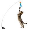 pclapora Gioco Gatto, Giochi con Piume per Gatti Bacchette, Gioco per Gatti con Base a Ventosa, Giocattoli Interattivi per Esercizio Interno, per Gatto Esercizio Attività e Divertimento