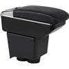 OYHCM Bracciolo centrale per VW Polo 9N 3 2002-2009,Portabicchieri | Per VW Polo Bracciolo, Portabicchieri pieghevole, Doppio vano portaoggetti, Coperchio scorrevole, Pelle PU
