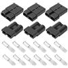 BTFO 6pz Kit di Collegamento Rapido Batteria, Include 6 Connettori Rapidi Batteria di Ponticello 12 Terminali Compatibili con Anderson Connettore per Verricello Carrelli Elevatori Altri Veicoli (Nero)