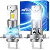 Marsauto Lampadina H7 LED 34000LM, 6500K 800% Brillante, Formato Mini 1:1 con Ventola di Raffreddamento da 14500 giri/min, Plug and Play, 2 Pezzi