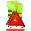 MOENTONY Set di Gilet di Sicurezza per Auto con Triangolo di Avvertimento 6 in 1, Triangolo di Avvertimento, Triangolo di Avvertimento Riflettente a 360 Gradi, Gilet di Avvertimento, Triangolo Pieghevole