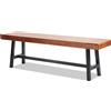 VEVOR Panchina da Esterno in Legno 160 cm con Gamba in Metallo Capacità di Carico di 226,8 kg, Panchina da Giardino da Esterno, Panca da Pranzo Panchina da Patio Giardino, Parco, Cortile, Portico