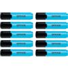 OFFICER PRODUCTS OFFICE PRODUCTS - Evidenziatori per evidenziatori, confezione da 10 pezzi, inchiostro atossico, punta a scalpello, colori fluorescenti, spessore tratto 2-5 mm