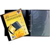 Ark- Raccoglitore ad anelli, formato A3, verticale, con 4 anelli a D, con 10 buste, colore nero