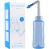 Kiuiom Flacone per Risciacquo Nasale,Lavaggi Nasali,Neti Pot,Irrigazione Nasale Kit,Naso Pulizia Bottiglia,Sinus Risciacquo con 2 Ugelli di Lavaggio per Adulti e Bambini,Senza BPA,300 ml