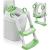 Kixolo Riduttore WC Bambini con Scaletta, Riduttore con Scaletta Water Bambini, Vasino con Scaletta per Bambini WC, pedana antiscivolo anti-spruzzo scala per water, Regolabile e Pieghevole