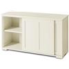 Generic Armadietto da Cucina Salvaspazio, con Piano Superiore e 2 Ante Scorrevoli, Mobile Cucina Multiuso per Soggiorno Ingresso Ufficio, Design Moderno, 106,7 x 62,5 x 33cm (CREMA)